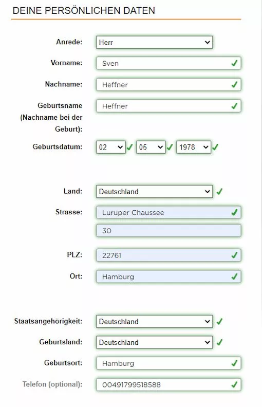 Bet3000 Registrierung Schritt 2