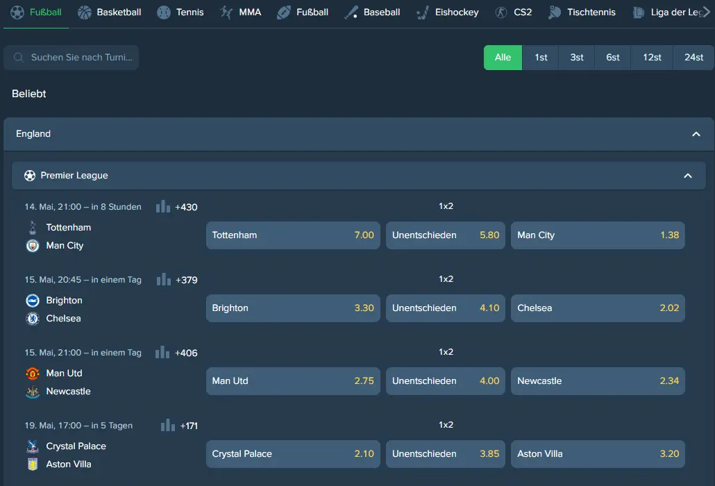 Duelbits Sportwetten