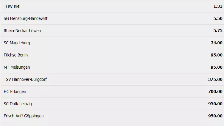 handball bundesliga quoten