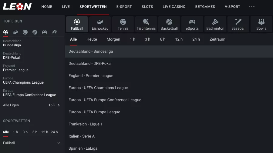 Leonbet Sportwetten