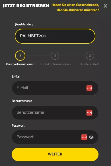 Palmbet Bonuscode 