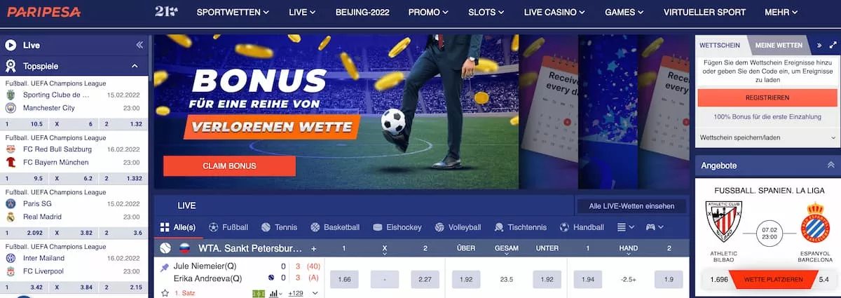 Paripesa Sportwetten