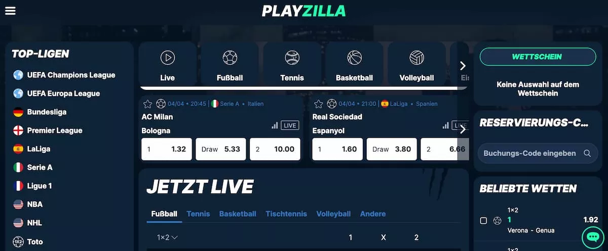 Playzilla Sportwetten